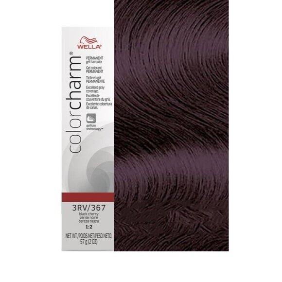 6 PACK Wella Black Cherry Color Charm Permanent Gel 2 oz 367/3RV - Picture 1 of 6